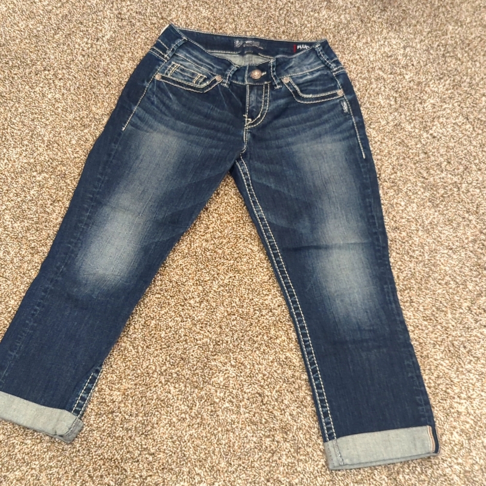 Silver Suki Capri